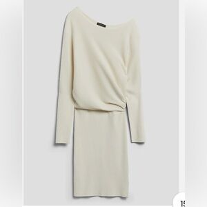 Banana Republic Cream Long Sleeve Dress